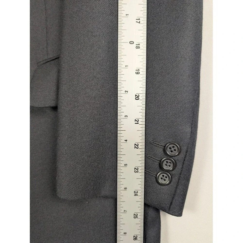 Jack Victor / Eli Thomas Cashmere Blazer Mens 42R Black 3-Button Wool Sport Coat